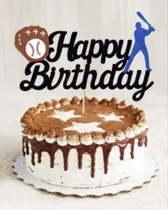 誕生日 ケーキトッパー 野球 HAPPYBIRTHDAY ケーキ飾り スポーツ