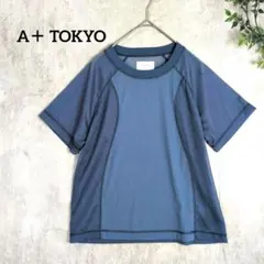 A＋ TOKYO シアー ウェーブ シースルー Tシャツ F 日本製