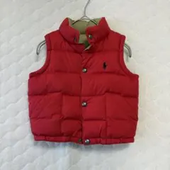 POLO　ポロラルフローレン　リバーシブル　ダウン　ベスト　防寒　100