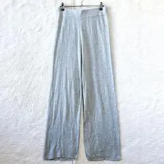 バナナリパブリック　ニットパンツ　ワイド　グレー　S　上品　綺麗め　オフィス