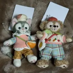 ワンダフルキッチン　ダッフィー　ジェラトーニ　ぬいぐるみバッジ　2個セット