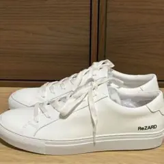 ReZARD ホワイト スニーカー リザード