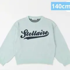 新品　ジャガードニットプルオーバー 女の子 キッズ　140cm ライトグリーン