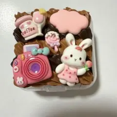 ★ホイップデコ★小物入れ（小）ブラウン＆ライトブラウン　うさぎ