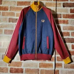 フレッドペリー ジャージ トラックジャケットY2K 刺繍ロゴ 2本線ポルトガル製