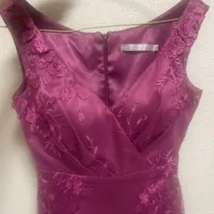 DEA.byROBEdeFLEURSパープル刺繍ドレス Sサイズ