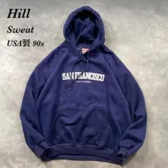vintage 90s USA製 ヒル紺　サンフランシスコ パーカー　AH42