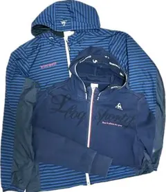 le coq sportif パーカー 2点セット ネイビー ボーダー×無地
