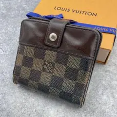 ルイヴィトン LOUIS VUITTON ダミエ コンパクトジップ 二つ折り財布