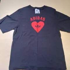 adidas ハートプリント Lサイズ 黒