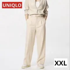 新品　未使用　タグ付き　ユニクロ　UNIQLO タックワイドパンツ　XXL