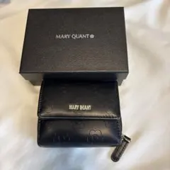 MARY QUANT ブラック三つ折り財布