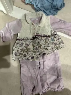 Bebe花柄ロンパース 80