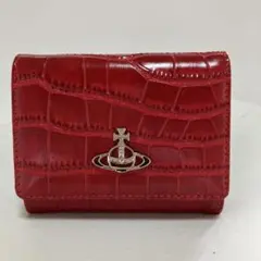 Vivienne Westwood 三つ折り財布 レッド クロコ型押しのサムネイル