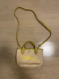 Longchampかごバッグ　イエローのサムネイル
