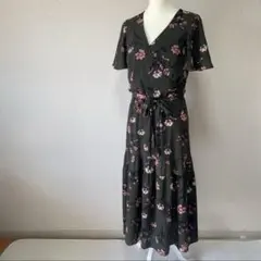 LAUREN RALPHLAUREN 花柄 ティアードワンピース カシュクール