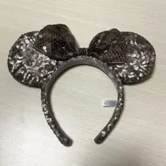 ディズニーランド シー ミニー スパンコール カチューシャ(シルバー)