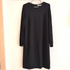 Mixing blue ネイビー 膝丈ワンピース