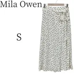 Mila Owen ドット柄 フレアスカート S