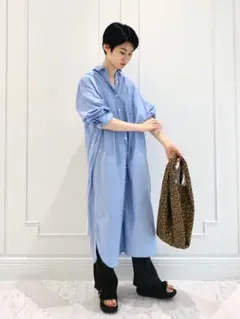 美品 ジャーナルスタンダードレリューム エアタンオーバーシャツワンピース