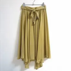 axesfemme アクシーズファム スカート イエロー 黄 春 リボン フレア