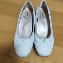 新品【ELLE PLANET】フラットシューズ 　フォーマル　パンプス　シルバー
