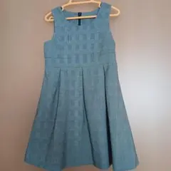 GUグレーチェックジャンパースカート110