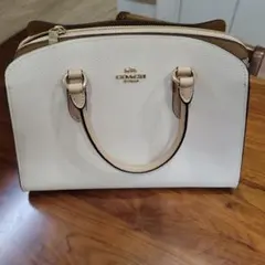 COACH ホワイトレザー ハンドバッグ