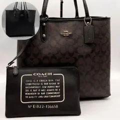 極美品】COACH トートバッグ ブラック リバーシブル F25820 - メルカリ