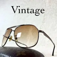 ホ*ワ様 60s~70s　ビンテージサングラス　ツーブリッジ　ブラウンレンズ・フのサムネイル