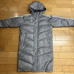 adidas グレー ベンチコート フード付き 150サイズ