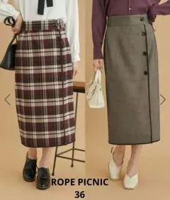 ロペピクニック　チェックリバーシブルスカート　36
