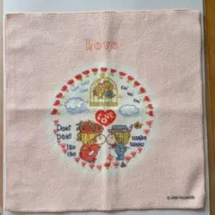 当時物 昭和レトロ 水森亜土 カラフルイラスト ハンカチ 未使用品 ①