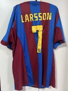レア】XL FC Barcelona ラーション 7 長袖 ユニフォーム - メルカリ