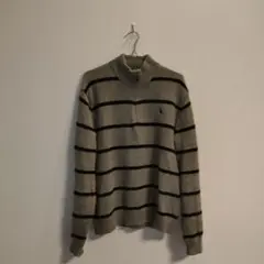 Polo by Ralph Lauren ストライプセーター L　ハーフジップ