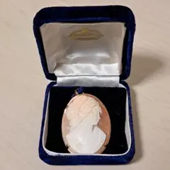 【新品•未使用】シェルカメオブローチ 日本橋三越購入品 ケース付 ヴィンテージ