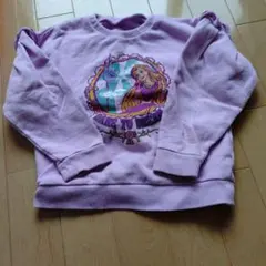 ラプンツェル トレーナー 薄紫色 110cm~