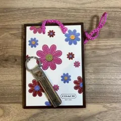 COACH レザー キーホルダー ブラウン・ベージュ