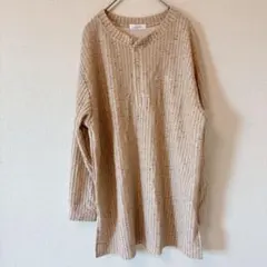 tal. by yumi. 【Ｌ】　ベージュ　リブ　長袖　トップス　セーター　春