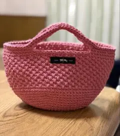 ハンドメイド♡フラミンゴピンクのランチバッグ＊しっかり自立するコットンバッグのサムネイル