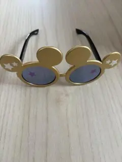 ディズニー　ミッキーマウス サングラス ゴールド