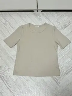 GUジーユーリブTシャツ レディース ベージュ Mのサムネイル