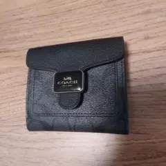 COACH コーチ シグネチャー 二つ折り財布 ブラック