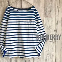 BURBERRY BLUE LABEL バーバリー　ボーダー　カットソー　刺繍
