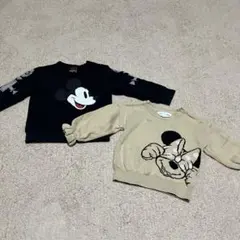 ディズニー✨ニットトレーナー　ミッキー100cm ミニー90cm(18-24m)