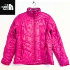 ノースフェイス 中綿ジャケット ピンク レディースM 軽量 刺繍ロゴ インナー