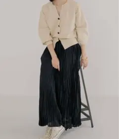 アーバンリサーチ グリッタードットプリントスカート ブラック 新品未使用