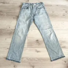 Levi's 501 ストレートデニム W30 ライトブルー カットオフ