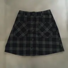 チェック柄ミニスカート Mサイズ ネイビー