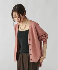 ■GLOBAL WORKグローバルワーク スウェットライクVネックカーディガン■